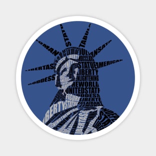 Liberty Statue Calligram Magnet